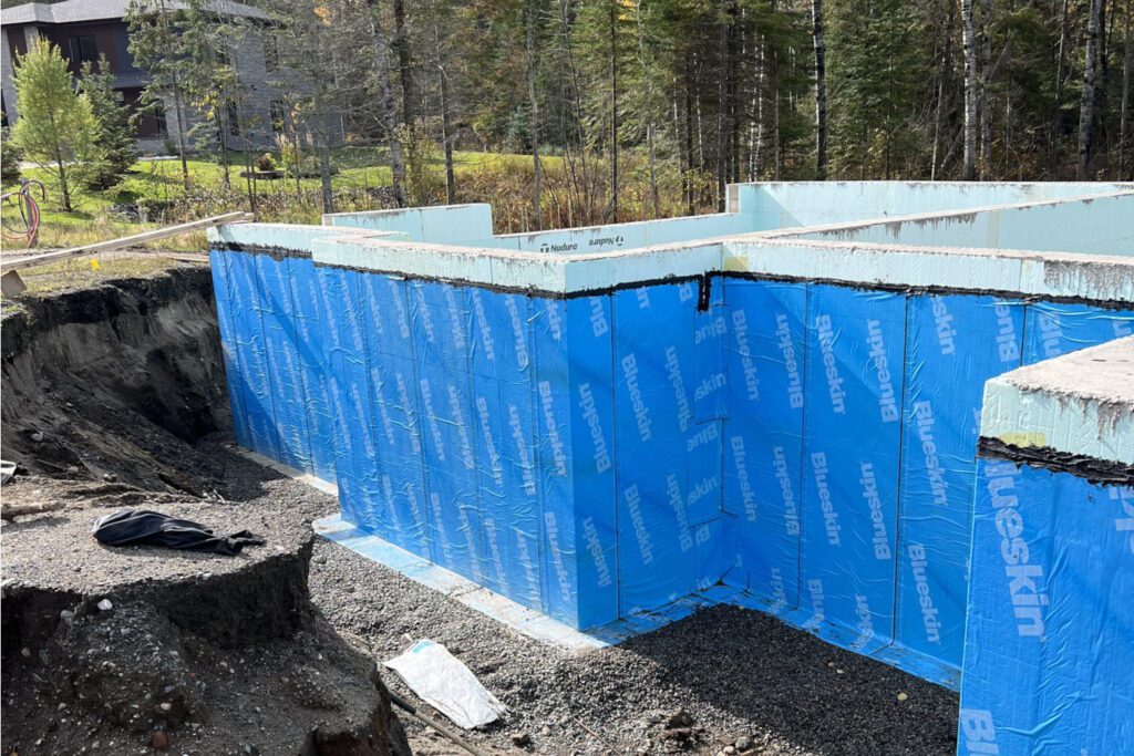 A Blue Skin membrane to protect against water damage