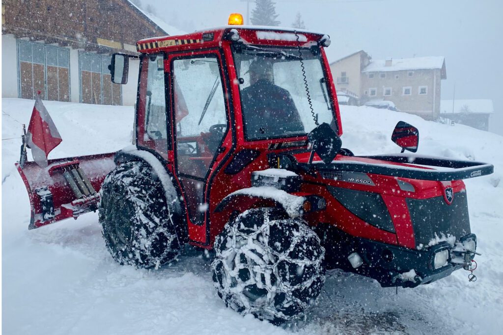 A snow plow clearing the way